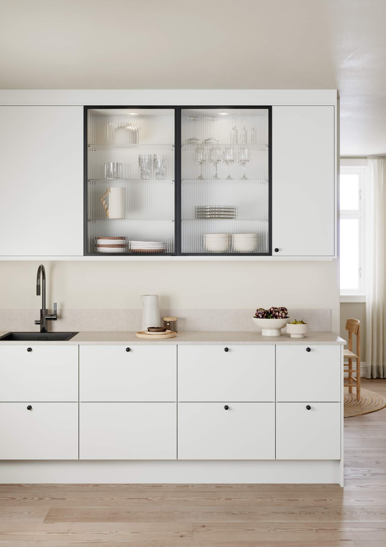 Marbodals köksmodell Aspö i färgen Frost.
