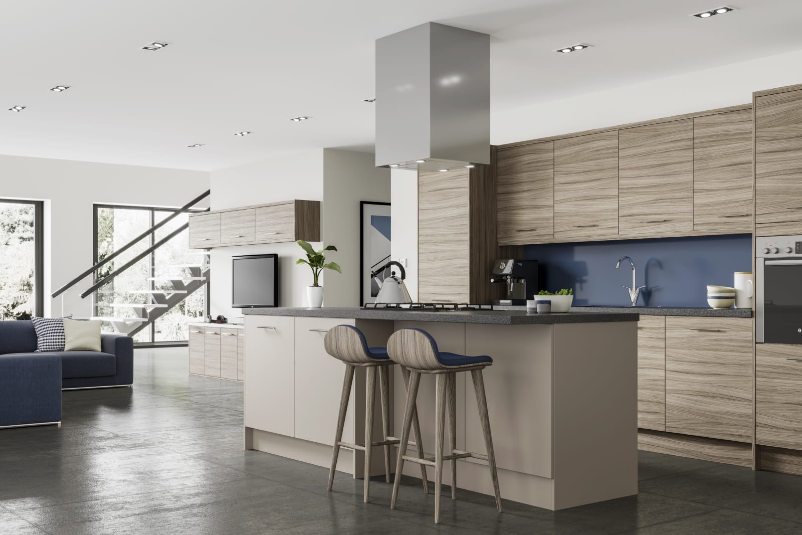Ascoli by Magnet. Affordable contemporary kitchen constructed from 18mm MFC. Available in 6 colours.