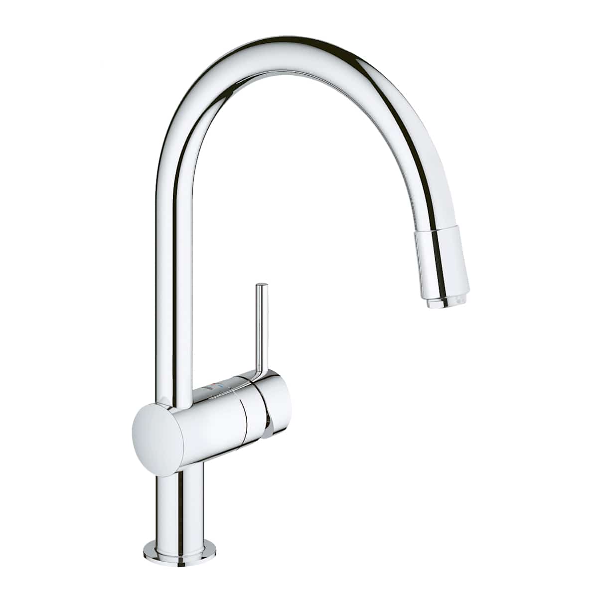 Grohe Minta Vento krom, med uttrekkbar perlator, C-tut  norema kjøkken