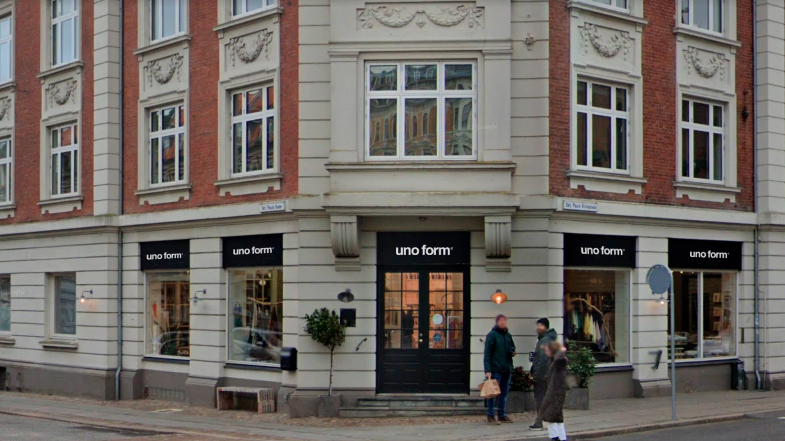 Illustration af facade på uno form Aarhus flagship store