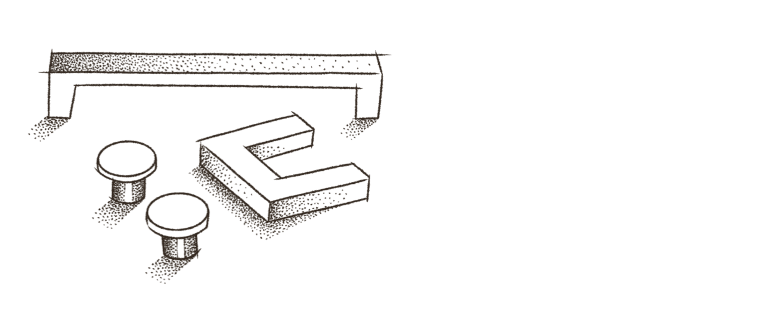 Illustration of sample handles and knobs