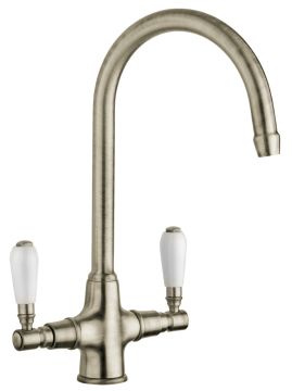 Swan Traditional Brushed Nickel Lever Tap Swan Traditional Brushed Nickel Lever Tap