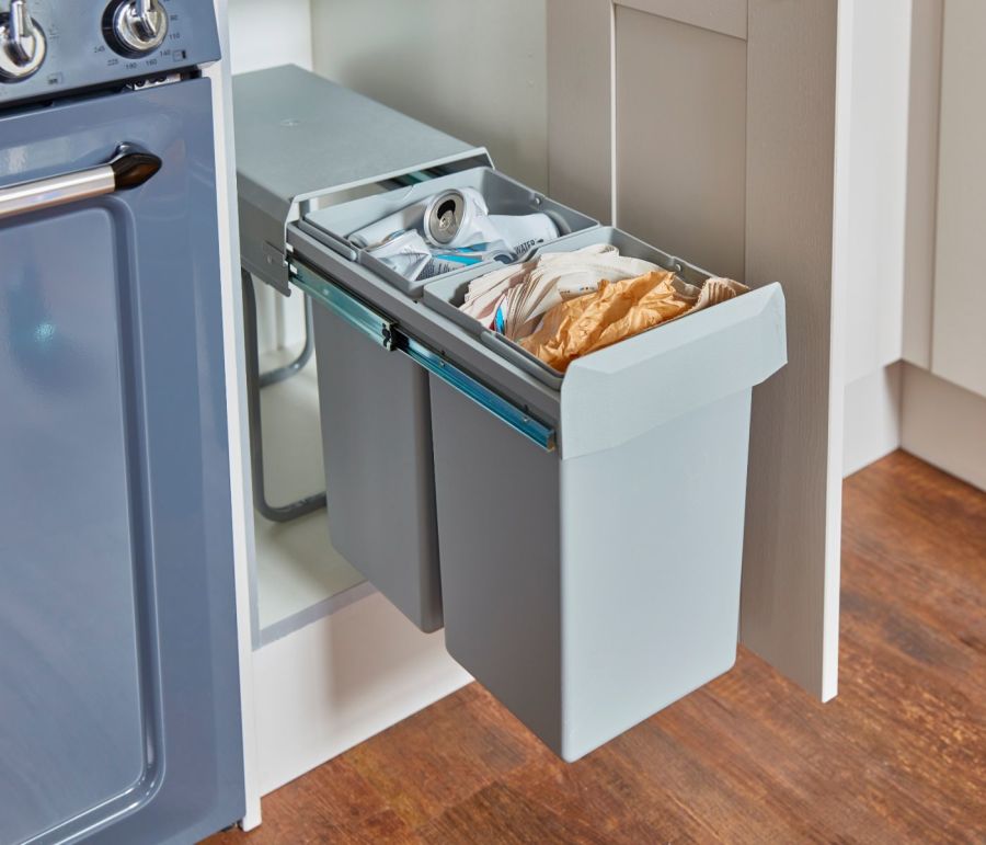 2 Part Pull Out Bin Storage Solutions Magnet