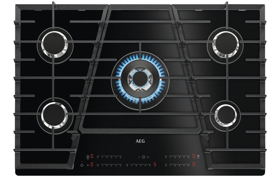 AEG TOUCH CONTROL GAS HOB HVB75450IB 75CM AEG TOUCH CONTROL GAS HOB HVB75450IB 75CM