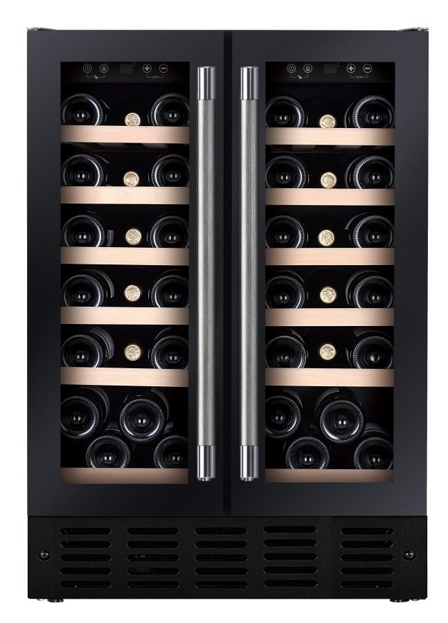 Under Counter Dual Zone Wine Cooler HWCB60DDUKBM Under Counter Dual Zone Wine Cooler HWCB60DDUKBM