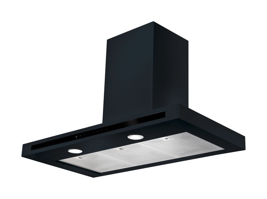 Rangemaster 110cm Square Hood Black Chrome Rangemaster 110cm Square Hood Black Chrome