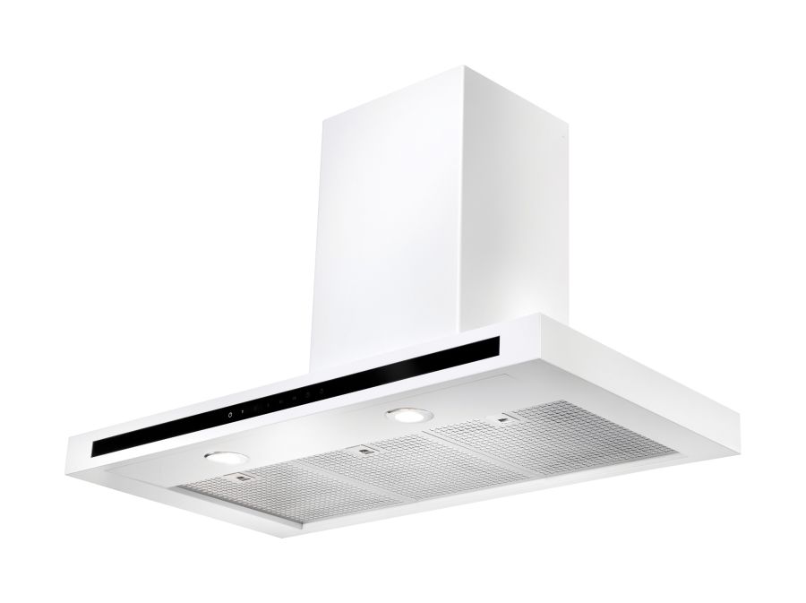 Rangemaster 110cm Square Hood White Chrome Rangemaster 110cm Square Hood White Chrome
