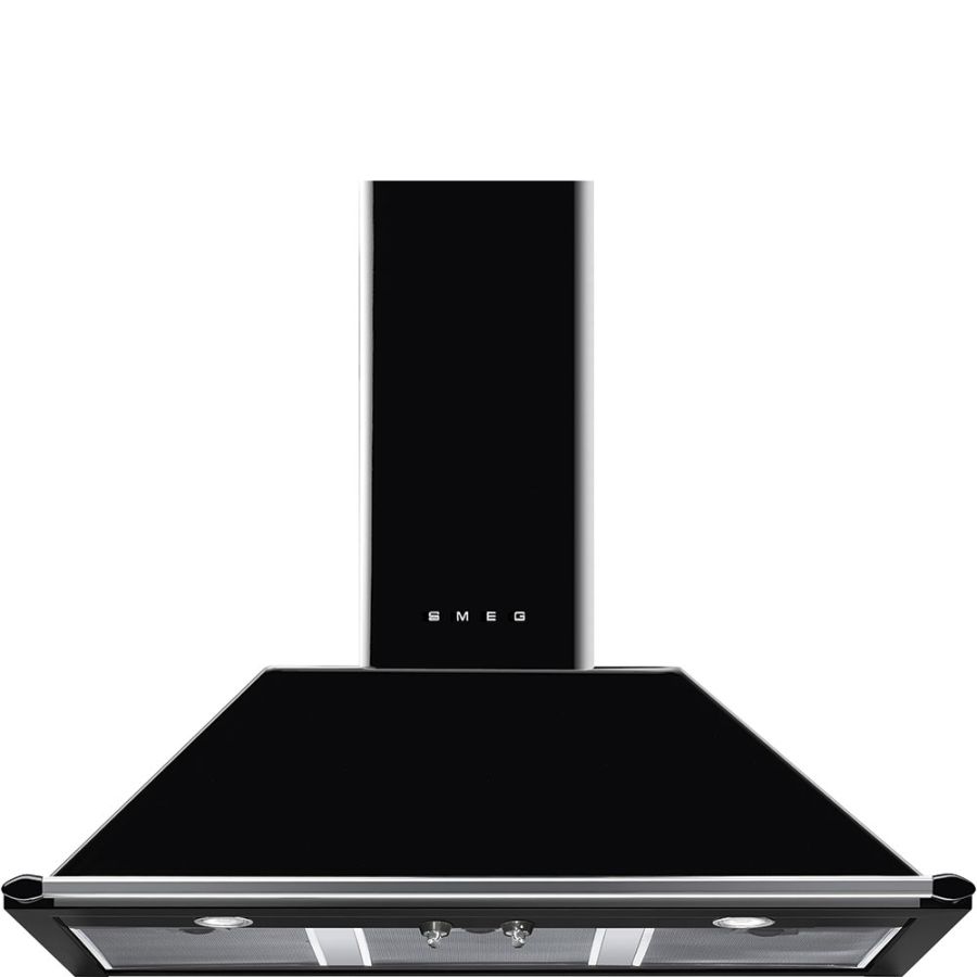 Smeg 100cm Black Victorian Chimney Hood Smeg 100cm Black Victorian Chimney Hood