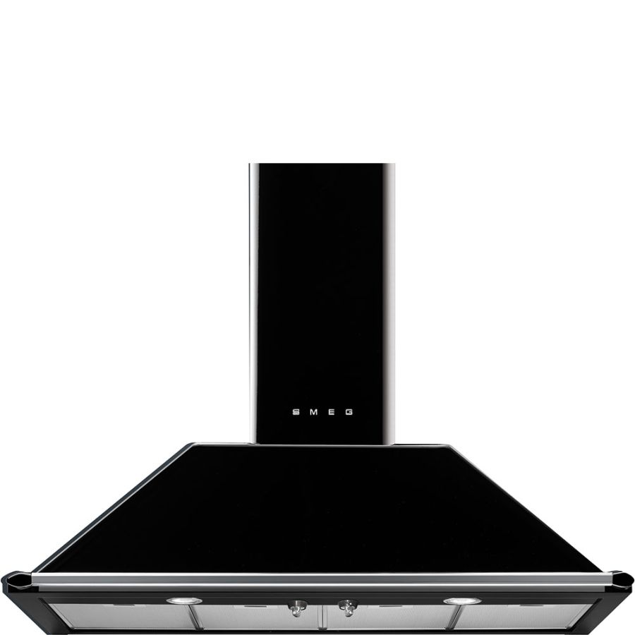 Smeg 110cm Black Victorian Chimney Hood Smeg 110cm Black Victorian Chimney Hood