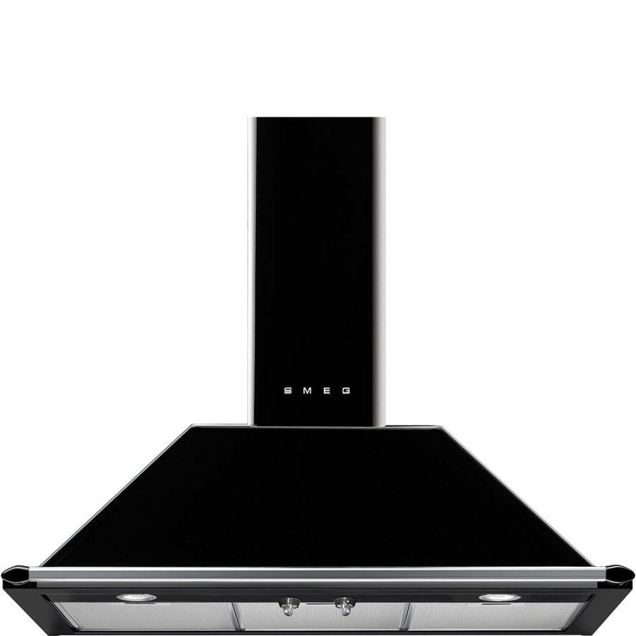 Smeg 90cm Black Victorian Chimney Hood Smeg 90cm Black Victorian Chimney Hood