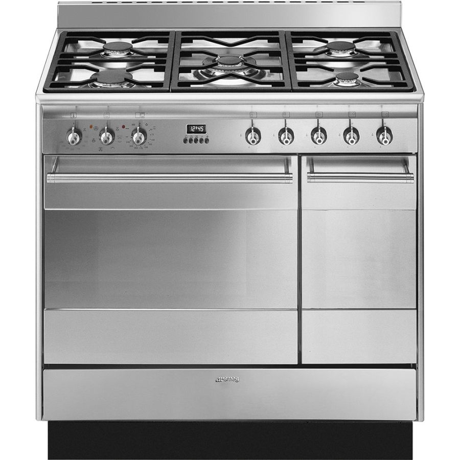Smeg Concert 90cm Stainless Steel Dual Fuel Rangecooker Smeg Concert 90cm Stainless Steel Dual Fuel Rangecooker