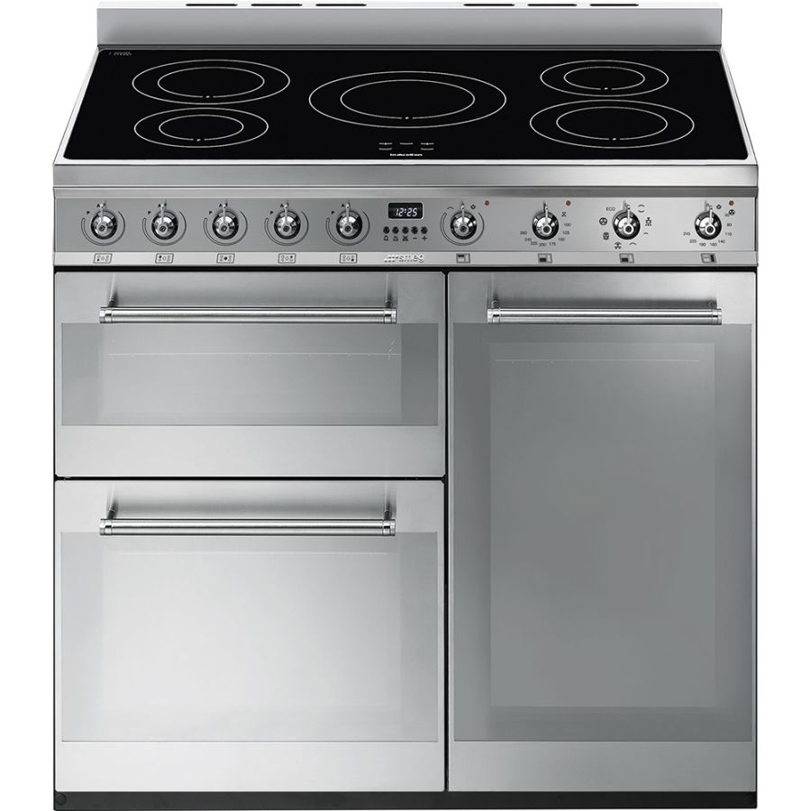 Smeg Symphony 90cm Stainless Steel Induction Rangecooker Smeg Symphony 90cm Stainless Steel Induction Rangecooker