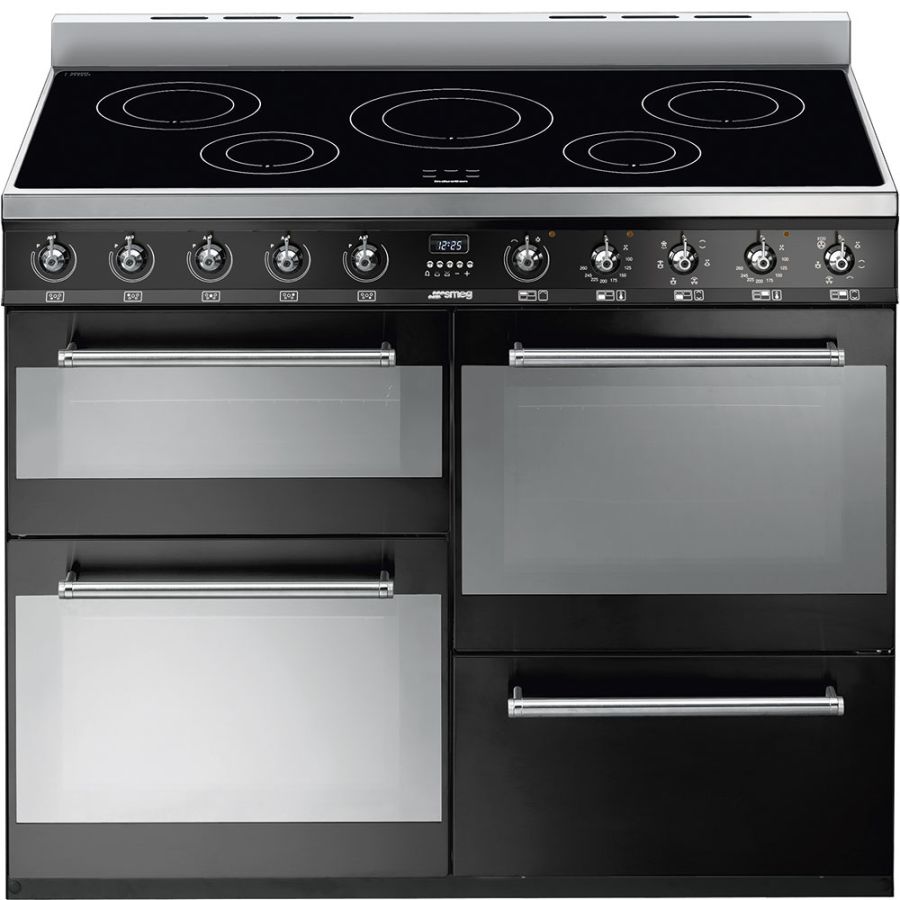 Smeg Symphony 110cm Black Induction Rangecooker Smeg Symphony 110cm Black Induction Rangecooker