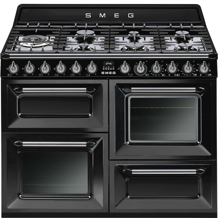 Smeg Victoria 110cm Black Dual Fuel Rangecooker Smeg Victoria 110cm Black Dual Fuel Rangecooker