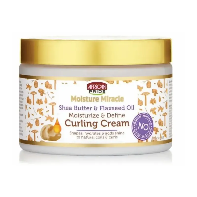African Pride Moisture Miracle Shea Butter & Flaxseed Oil Curling Cream - Tidal Beauty