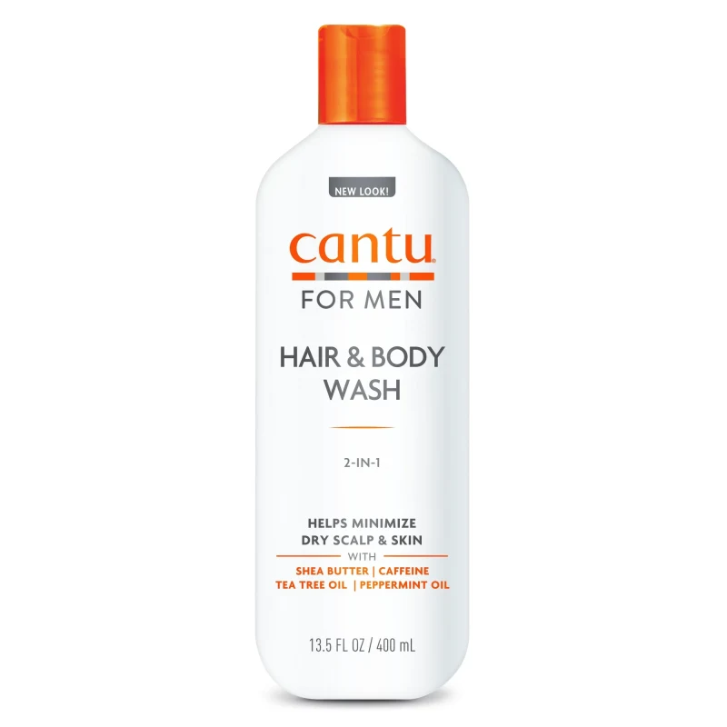 Cantu For Men 2-in-1 Hair & Body Wash with Shea Butter, Tea Tree Oil and Caffeine - Tidal Beauty