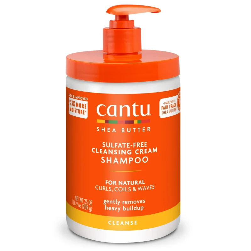 Cantu Cleansing Cream Shampoo for Natural Hair, Sulfate-Free with Shea Butter - Tidal Beauty