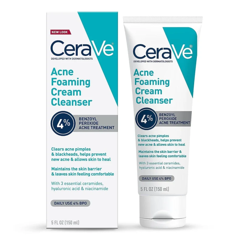 Cerave 4% Acne Foaming Cream Cleanser - Tidal Beauty
