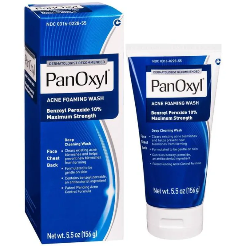 PanOxyl Acne Foaming Wash Benzoyl Peroxide 10% Maximum Strength  - Tidal Beauty