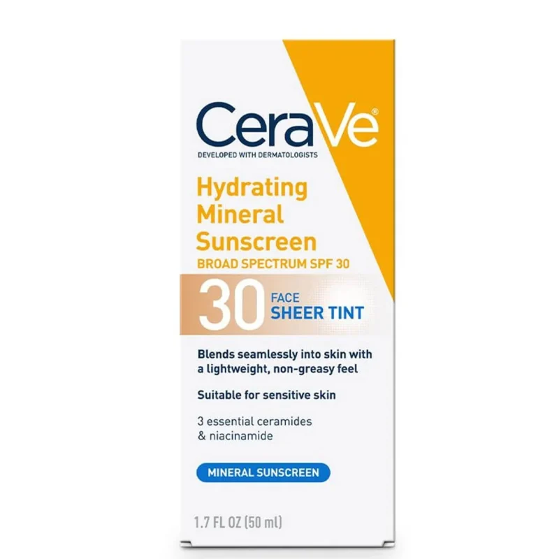 Cerave Hydrating Sunscreen SPF 30 Face Sheer Tint - Tidal Beauty