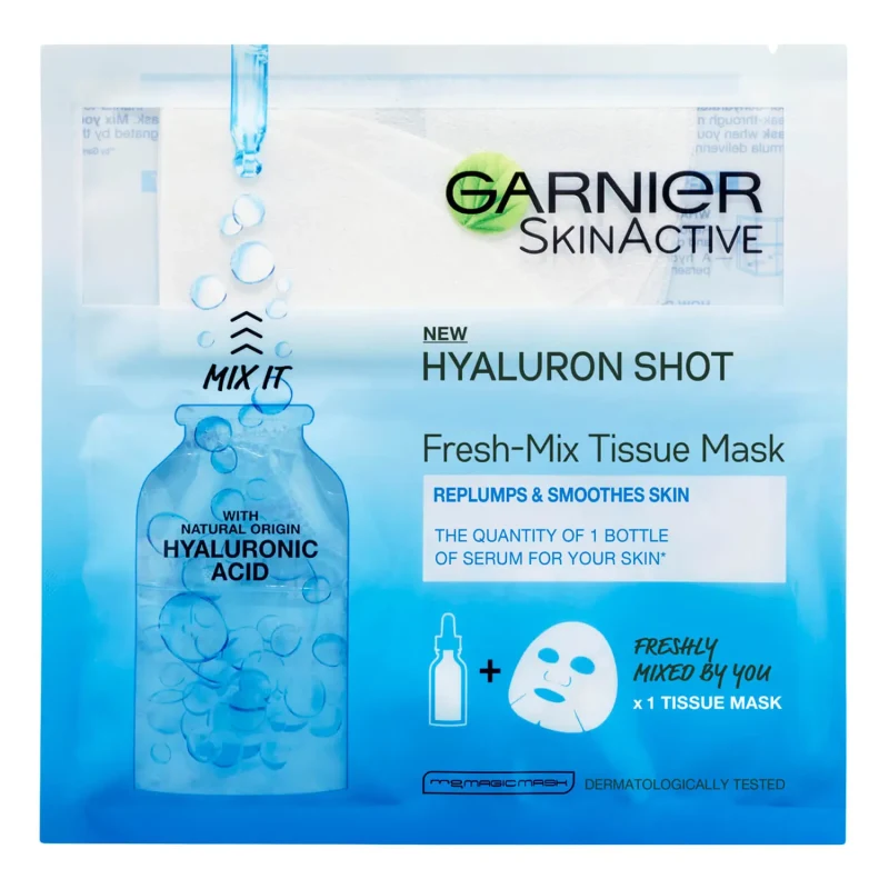 Garnier Fresh-Mix Replumping Face Sheet Shot Mask with Hyaluronic Acid - Tidal Beauty
