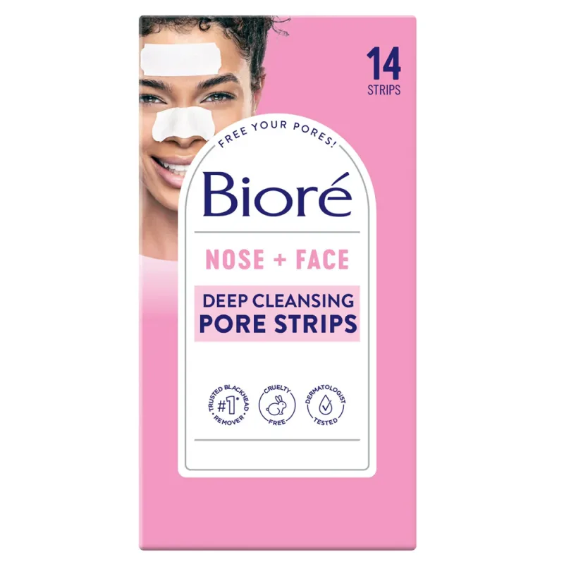 Biore Nose+Face Deep Cleansing Pore Strips - Tidal Beauty