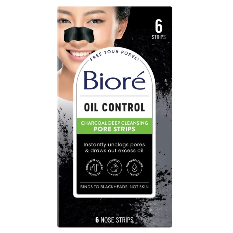 Biore Oil Control Charcoal Deep Cleansing Pore Strips - Tidal Beauty