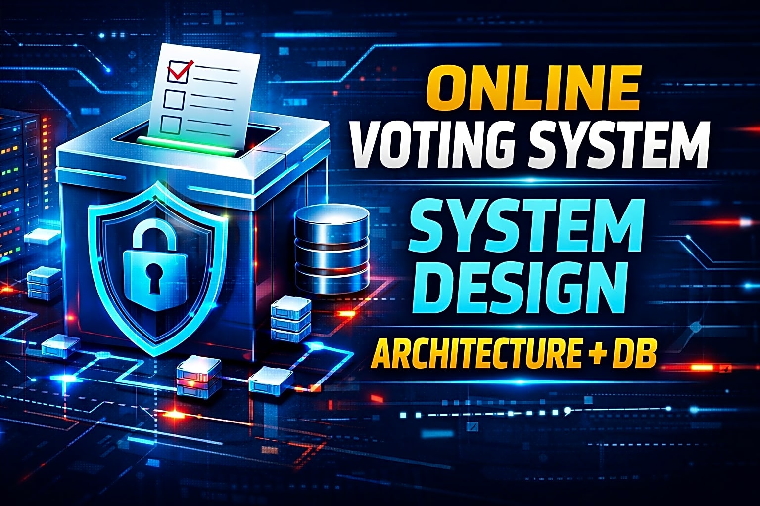 System Design for Online Voting System: Architecture, Database, Modules & Workflow