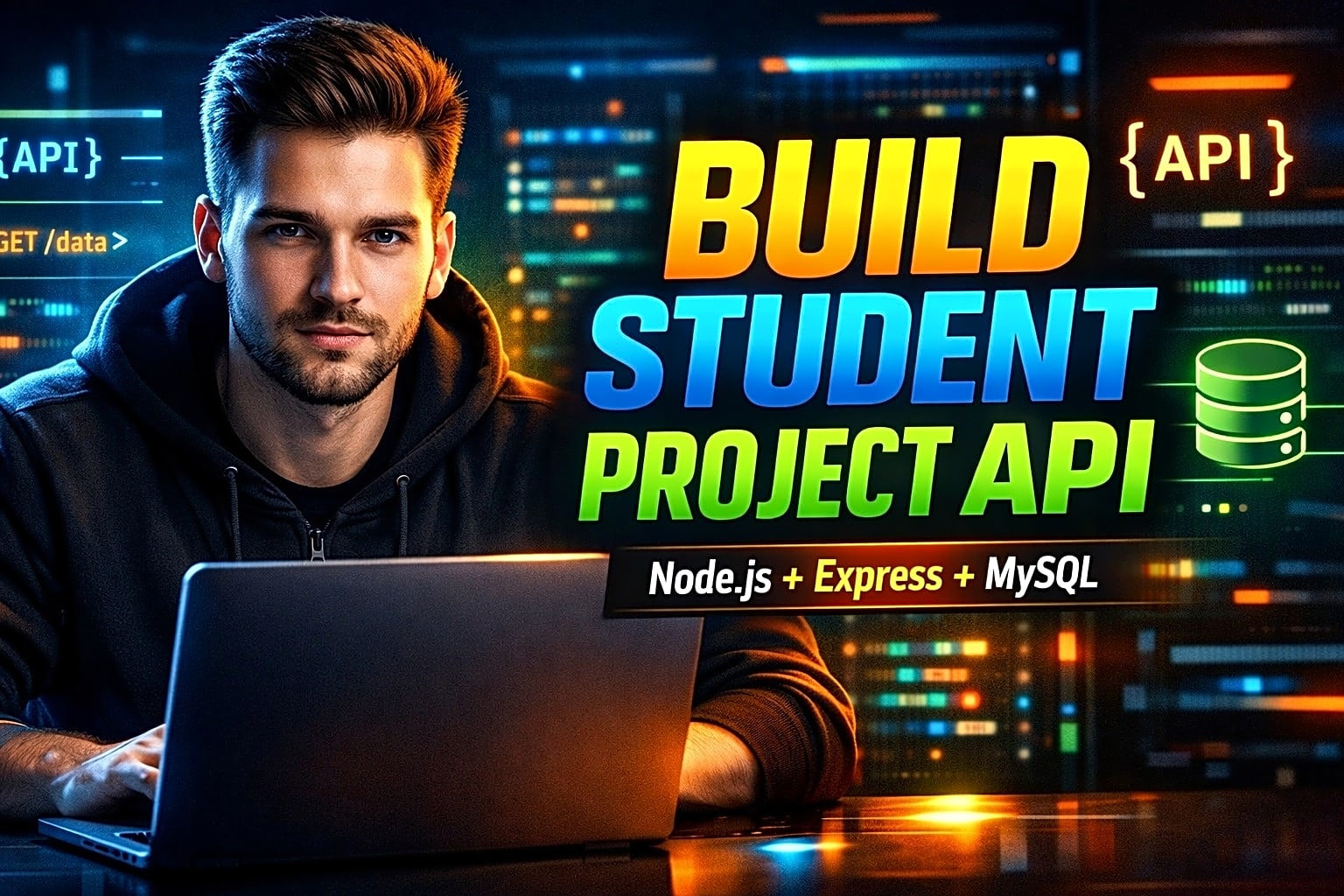 How to Build a REST API for Student Projects (Step-by-Step with Node.js, Express & MySQL) — cover image