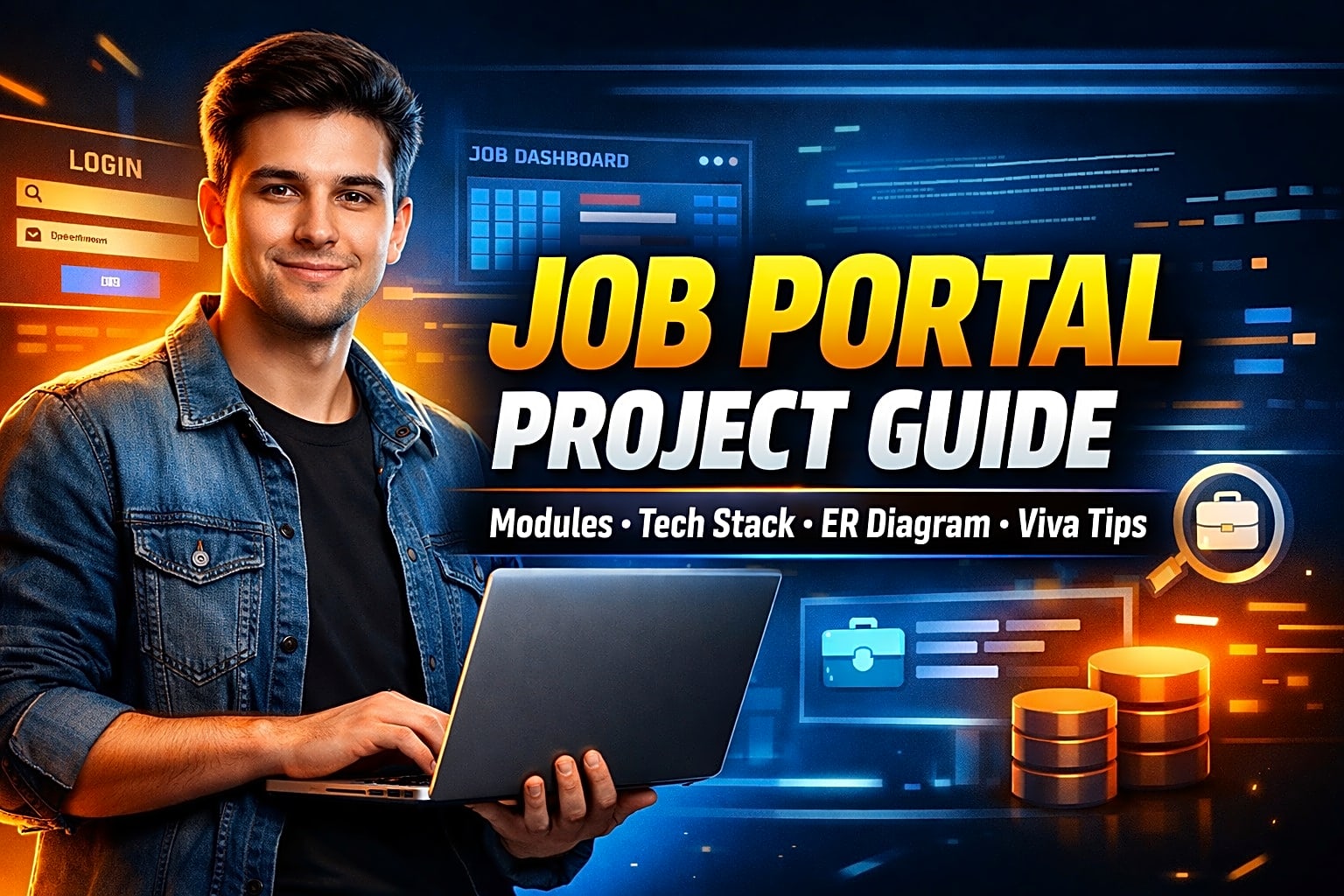 Job Portal Website Project Guide for Final Year Students (Modules, Tech Stack, ER Diagram & Viva Tips)