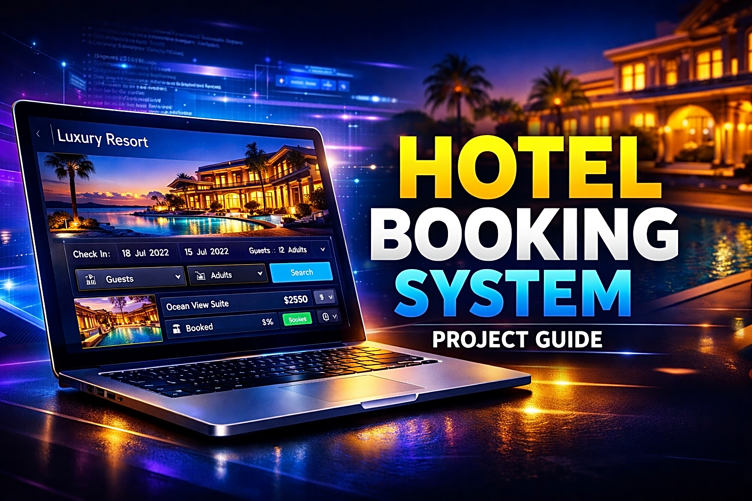 Hotel Booking System Project Guide for Final Year: Modules, ER Diagram, Database Design & Viva Tips — cover image