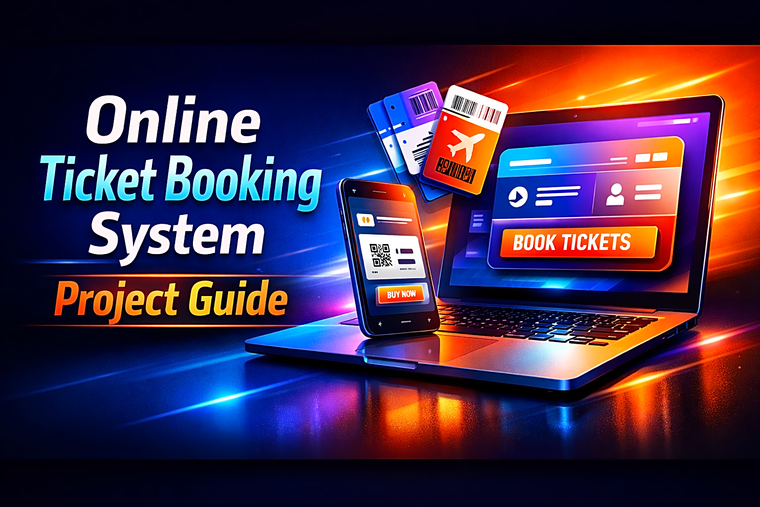 Online Ticket Booking System Project for Final Year: Modules, ER Diagram, Tech Stack, Report & Viva Guide — cover image