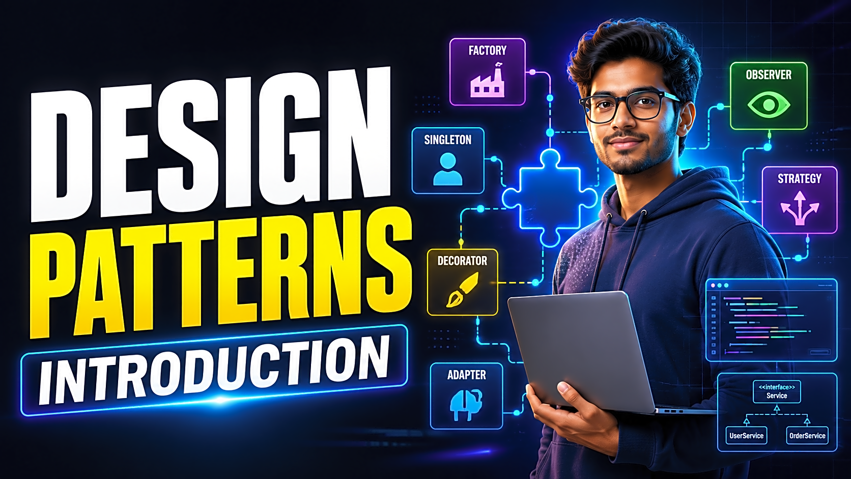 Software Design Patterns for Final-Year Projects: Types, Examples & Viva Guide — cover image