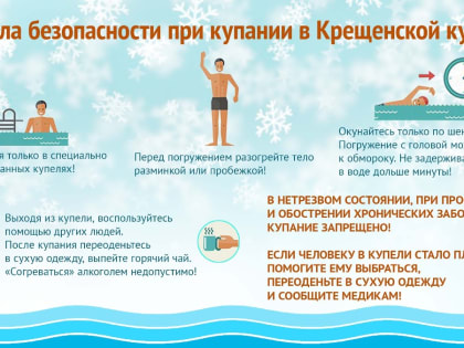Правила безопасности при купании в Крещенской купели