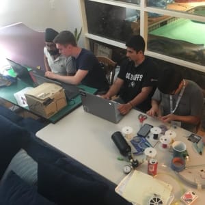 Labeling of components on the vehicle.