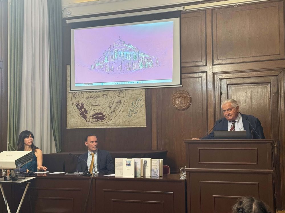 Wissenschaftliche Gesprächsrunde zu Robert Hodel in der Matica srpska in Novi Sad.
