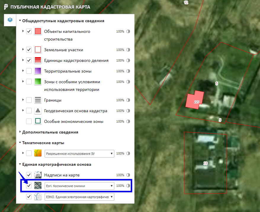 Кадастровая карта координаты онлайн