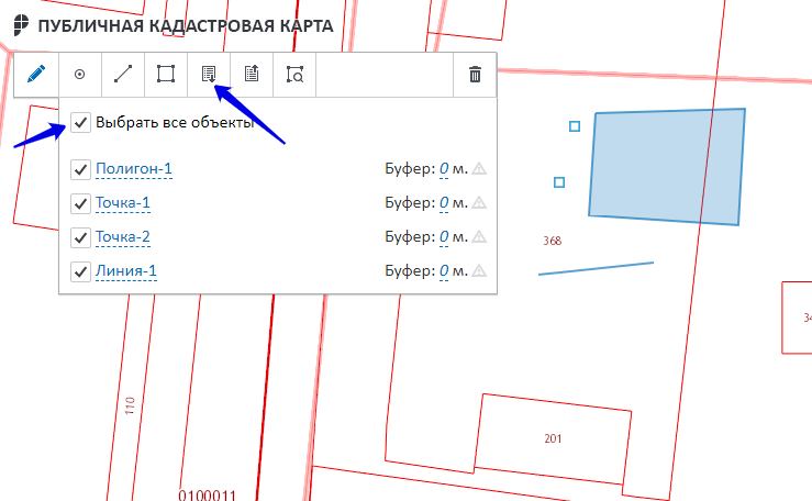 Кадастровая карта координаты точек