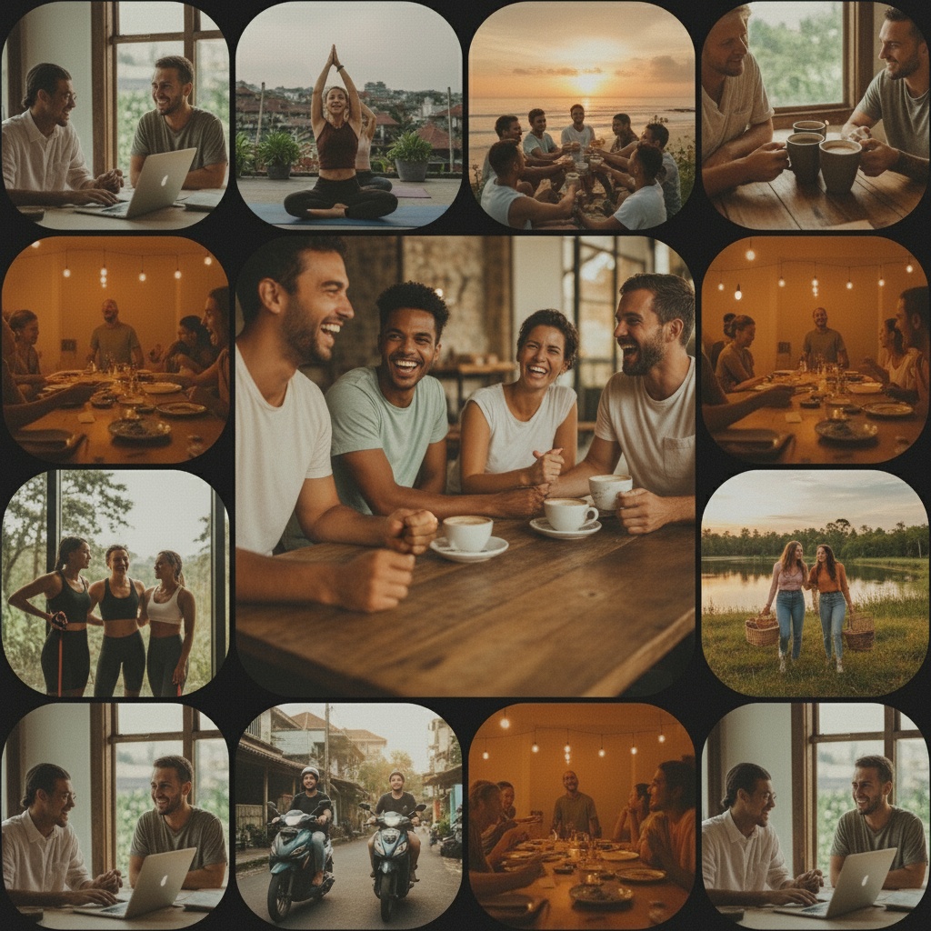 A vibrant community gathering