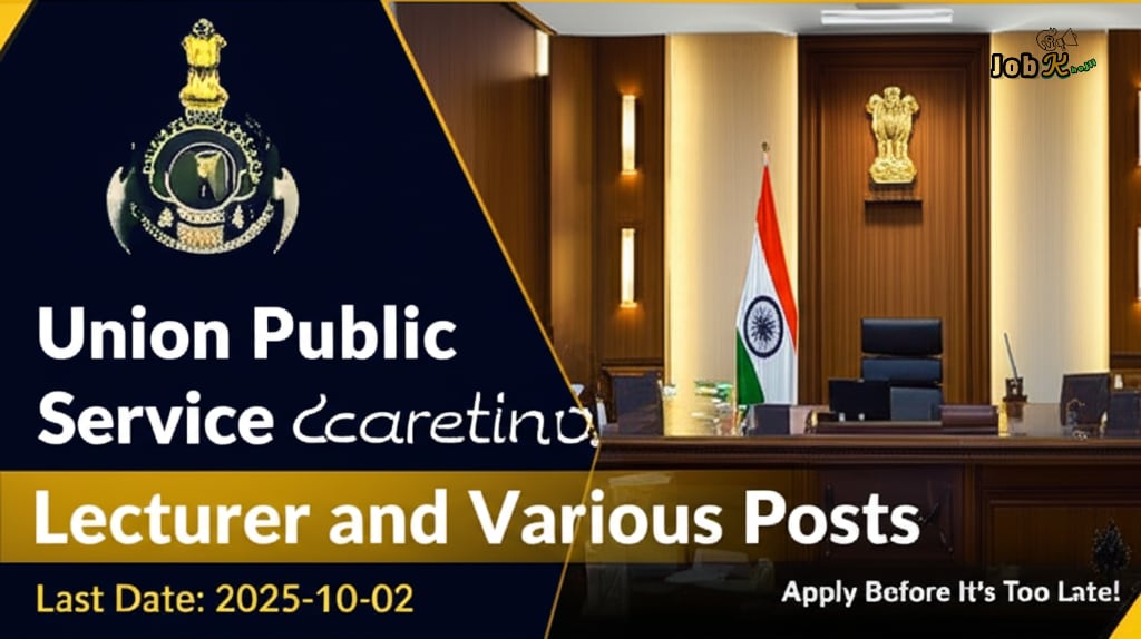 UPSC Lecturer and Various Posts Recruitment 2025 | Apply Online by October 2nd