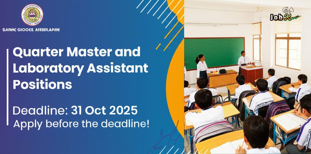 Quarter Master & Laboratory Assistant Recruitment 2025 at Sainik School Ambikapur