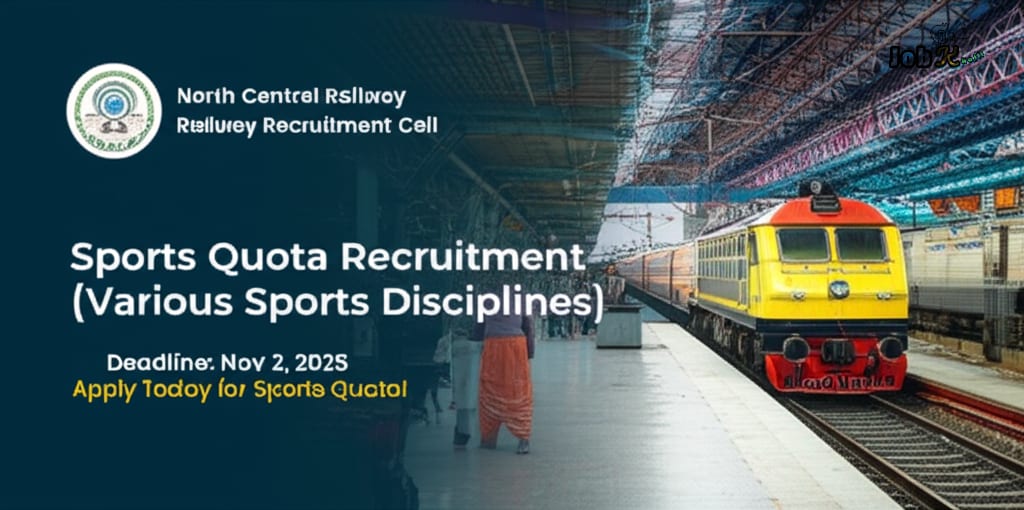 Recruitment Against Sports Quota 2025-26 at North Central Railway