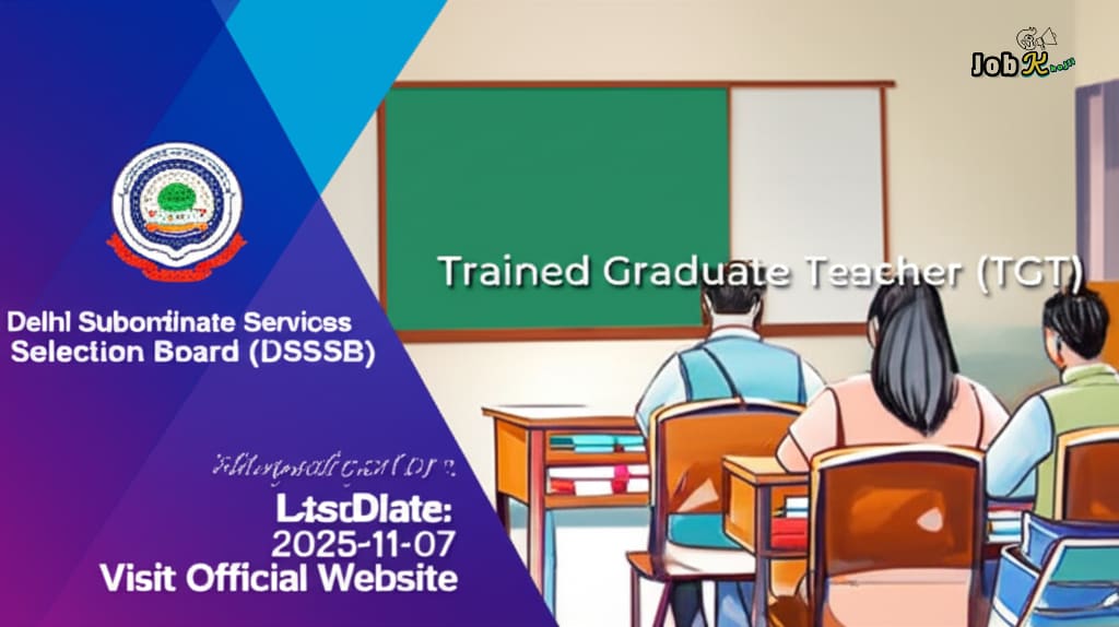 Total Vacancies for Trained Graduate Teacher (TGT) Posts at DSSSB, Govt. of NCT of Delhi