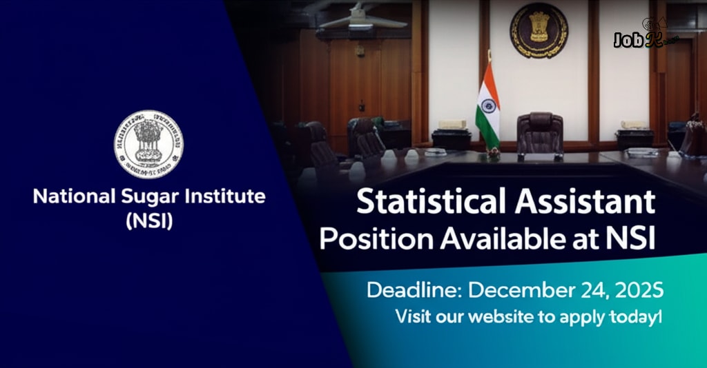 Statistical Assistant Recruitment at National Sugar Institute (NSI) 2025