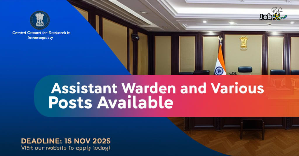 Assistant Warden and Various Posts Recruitment at Central Council for Research in Homoeopathy (CCRH) 2025