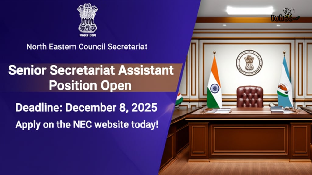Senior Secretariat Assistant Jobs at North Eastern Council Secretariat on Deputation