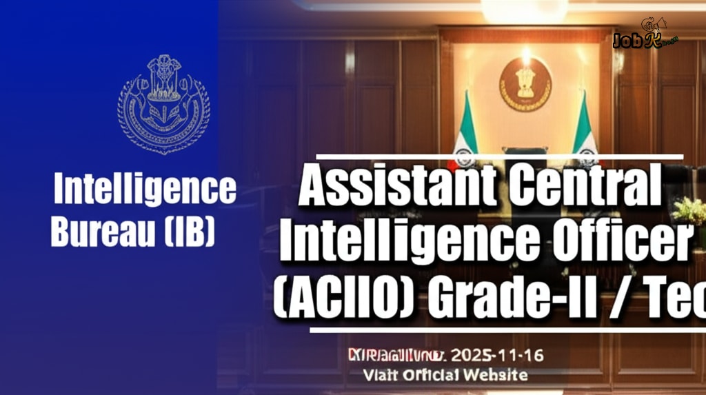 Assistant Central Intelligence Officer (ACIO) Grade-II/Technical Recruitment 2025 at Intelligence Bureau (IB)