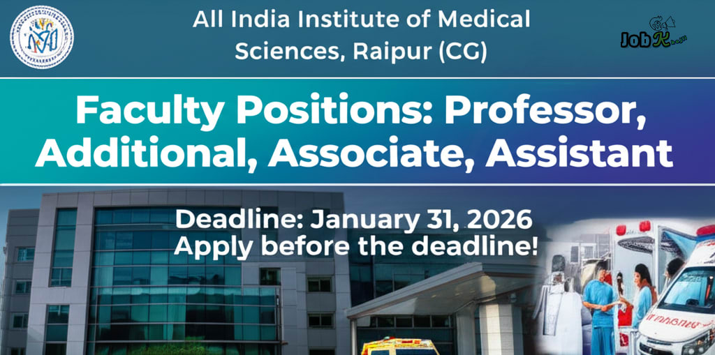 Recruitment for Faculty Posts (Professor/Assistant Professor) at AIIMS Raipur