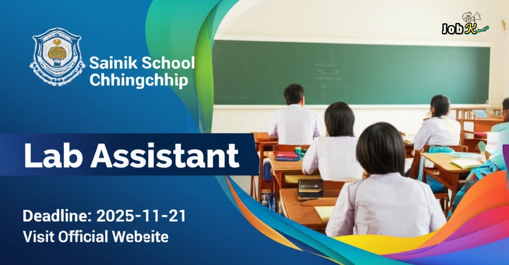 Lab Assistant Recruitment 2025 at Sainik School Chhingchhip