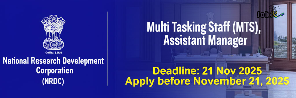 Multi Tasking Staff & Assistant Manager Recruitment 2025 at National Research Development Corporation (NRDC)